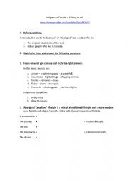 English Worksheet: Indigenous Canada