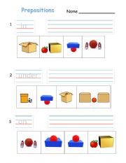 English Worksheet: In, On, Under, Next to, and Between