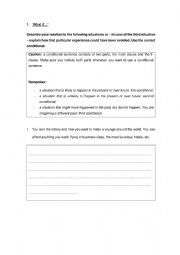 English Worksheet: What if