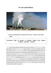 English Worksheet: Environmental Pollution