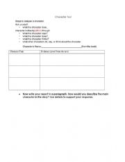 English Worksheet: character Tool