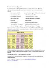 English Worksheet: present progressive
