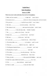 Homophones