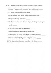 English Worksheet: narrative tenses through Peppa Pig episode