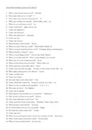 English Worksheet: General Knowledge Quiz 2