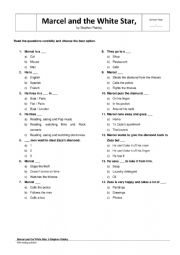 English worksheet: Marcel and the White Star