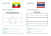 English Worksheet: ASEAN Flags Coloring Activities