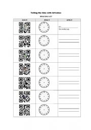 Telling the time with Qrcodes