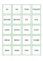 Irregular verbs memory