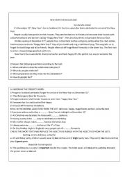 English Worksheet: writing a paragraph to describe a celebration
