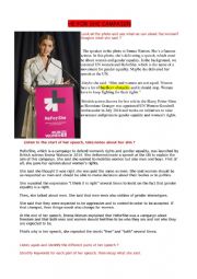 English Worksheet: heforshe campaign correction