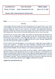 English Worksheet: full-term test 1 for 3rd formers scientific branches