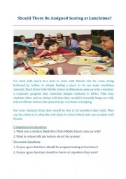 English Worksheet: ESL Speaking Activity (Reading + Worksheet) - 