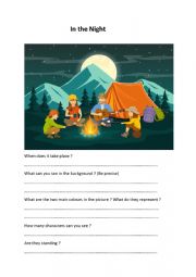 English Worksheet: In the Night