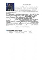 English Worksheet: reading