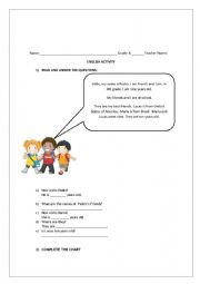 English test for 4 grade
