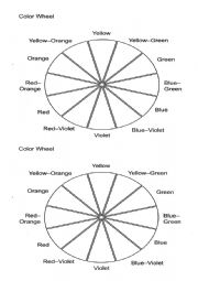 English Worksheet: Color Wheel