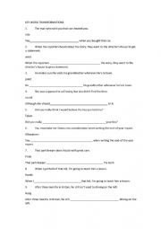 English Worksheet: CPE KEY WORD TRANSFORMATIONS