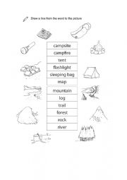 English Worksheet: Camping