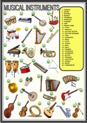 English Worksheet: Musical intruments