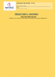 English Worksheet: My family