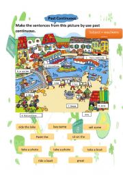 English Worksheet: past continuous