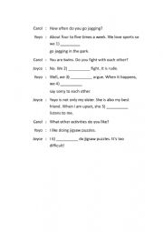 English Worksheet: Adverbs of frequency