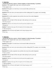 English Worksheet: revision