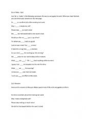 English Worksheet: Do or Make