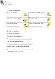 English Worksheet: Doyou like short answers