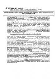 English Worksheet: 3rd form tasks 
