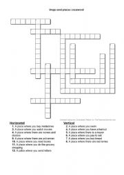 shops and places crossword
