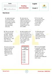 English Worksheet: Rading get smart 4