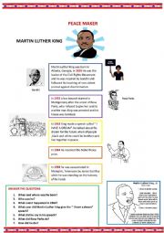 English Worksheet: Martin Luther King