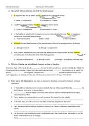 English Worksheet: Complex sentences