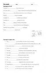 English Worksheet: simple past exercises