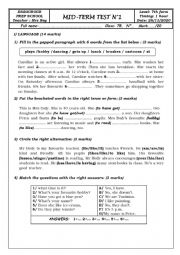 7th form test (Tunisian prep schools)