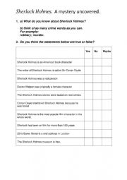 English Worksheet: Sherlock Holmes & modals of deduction