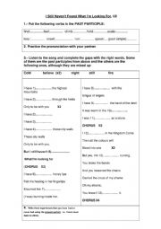 English Worksheet: I still haven�t found