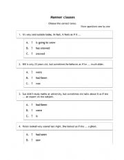clauses of manner exercises online