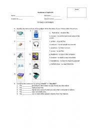 English Worksheet: computers - should and shouldn�t