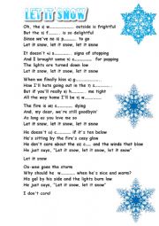 English Worksheet: Let it snow