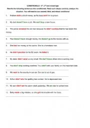 English Worksheet: Mixed conditionals