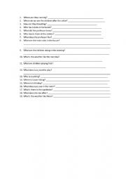 Narnia - movie worksheet