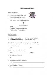 English Worksheet: Compoud Adjectives