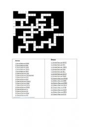 English Worksheet: irregular verbs crossword