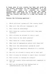 United Nations classroom group game