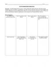 English Worksheet: U.S. Reconstruction - Comic Strip