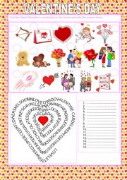 Valentine�s Day - Wordsearch