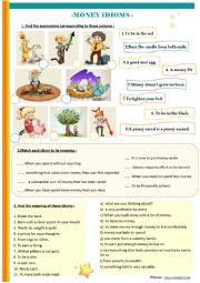 English Worksheet: Money idioms